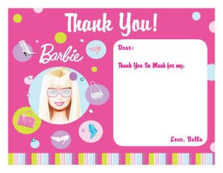 birthday party invitations barbie
 on Details about Set of 10 Barbie Personalized Birthday Invitations