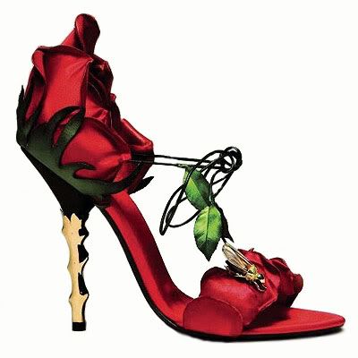 Mai Lamore rose petal shoe