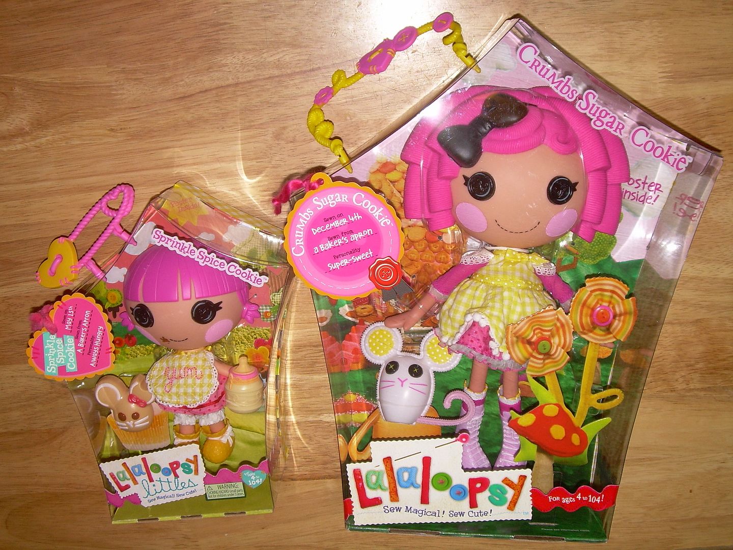 NIB Lalaloopsy Sisters CRUMBS SUGAR COOKIE & Littles SPRINKLE SPICE ...