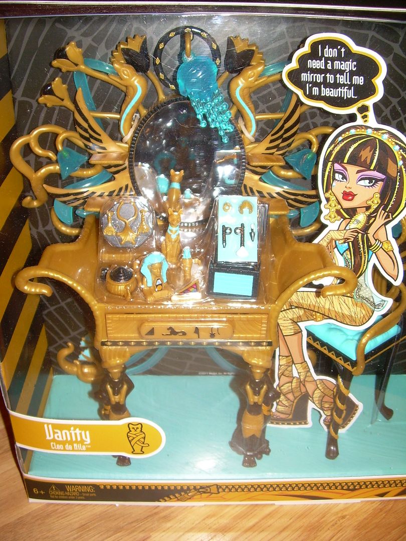 New Monster High Doll Furniture Neferacleo De Nile Vanity Playset Htf 