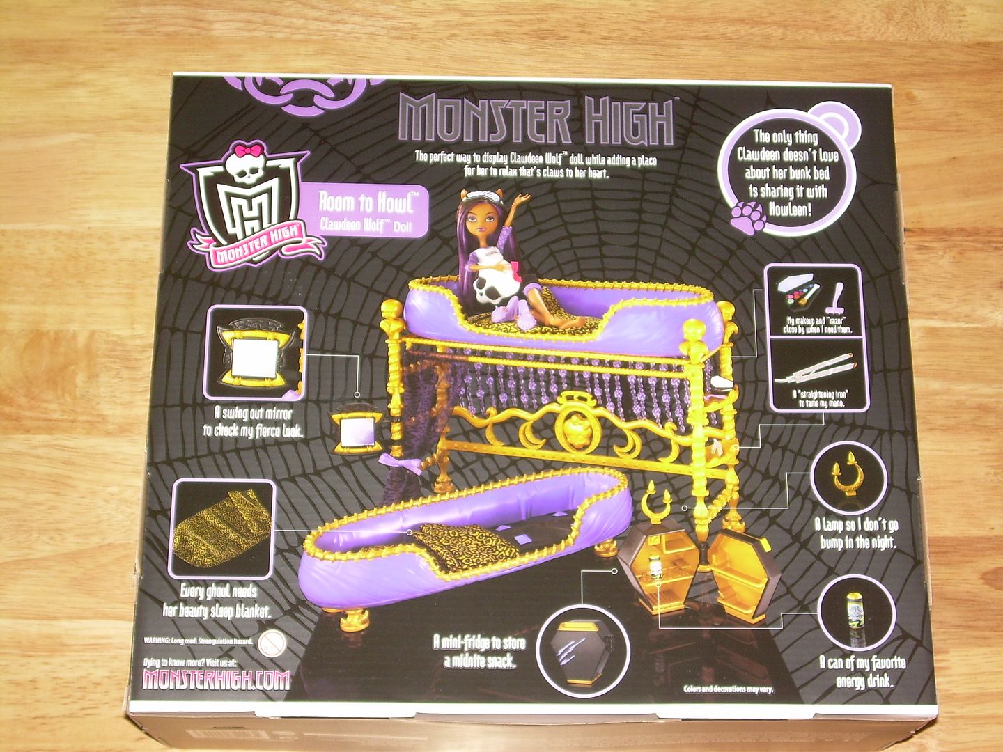 clawdeen wolf bunk bed set