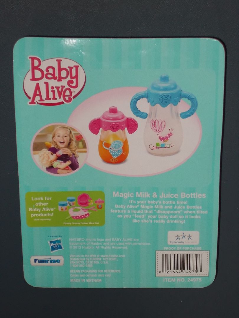 NEW Hasbro Baby Alive Doll Disappearing MAGIC MILK & JUICE BOTTLES Pack