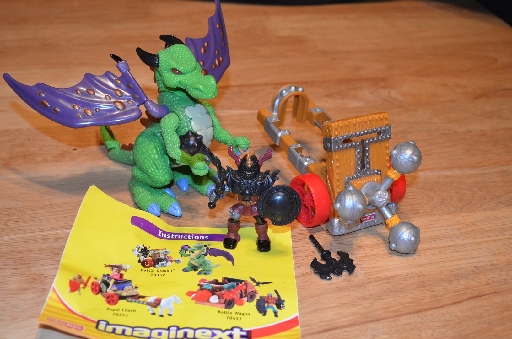 Imaginext System Medieval World Figure Playset Battle Dragon Complete