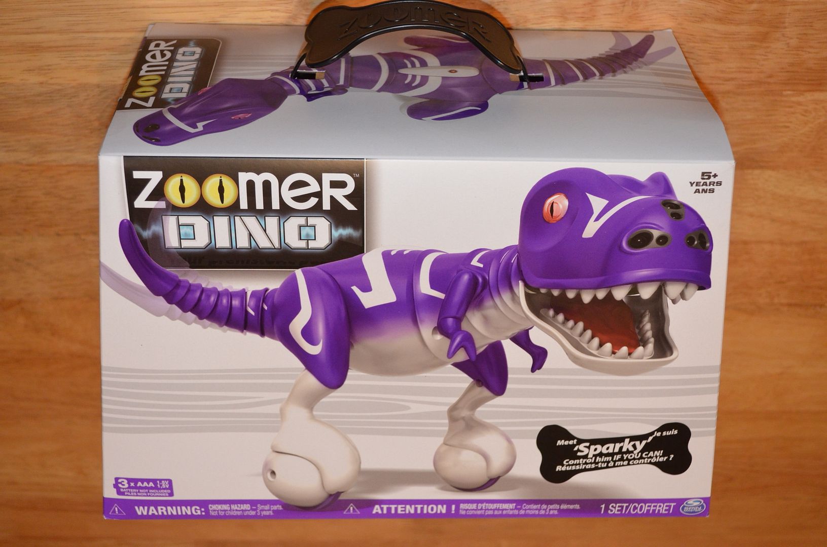 Spin Master ZOOMER DINO Purple SPARKY Remote Control Pet Dinosaur NEW