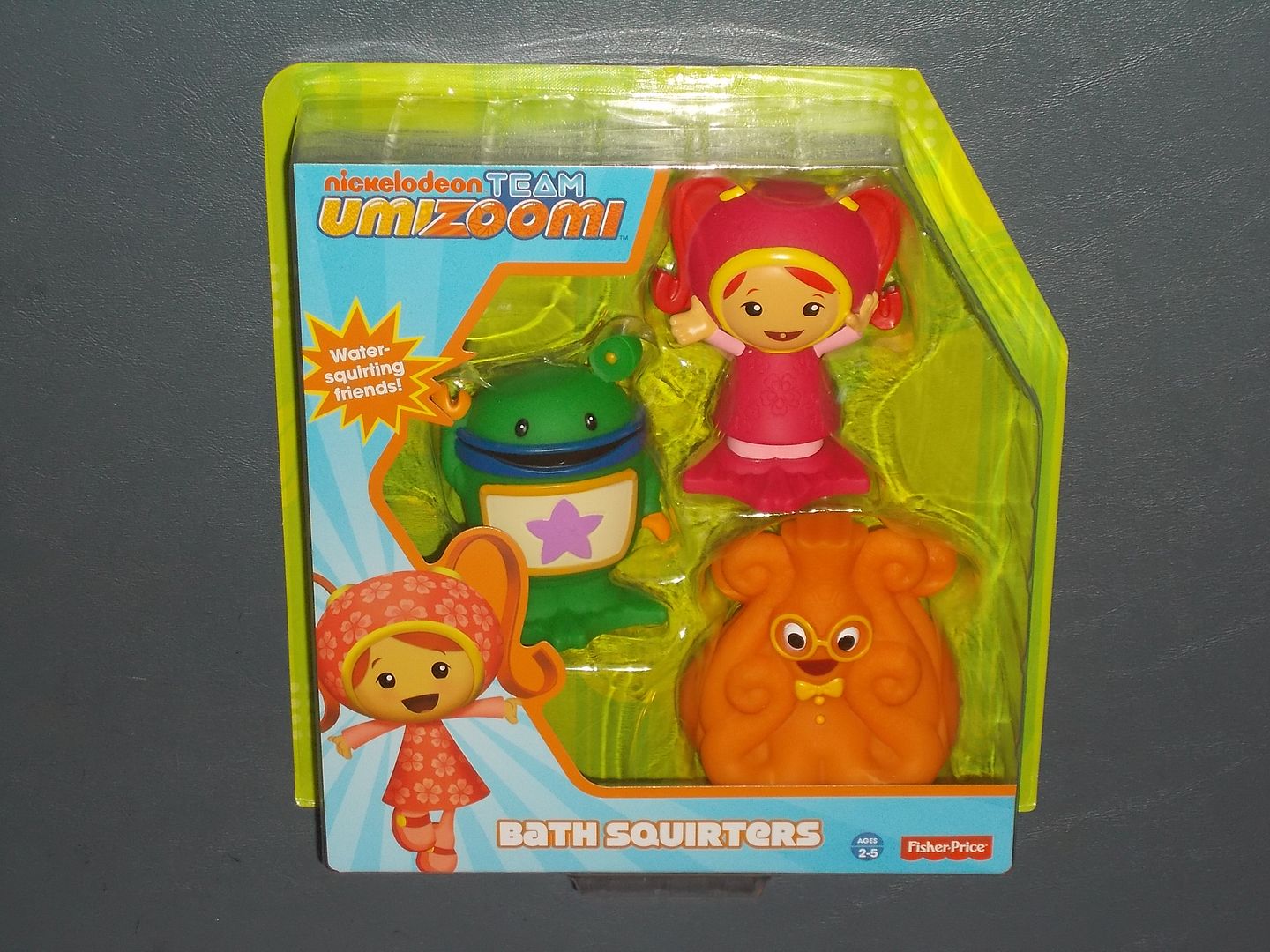 NEW 2013 FisherPrice Nick Jr TEAM UMIZOOMI Bath Squirters MILLI, BOT