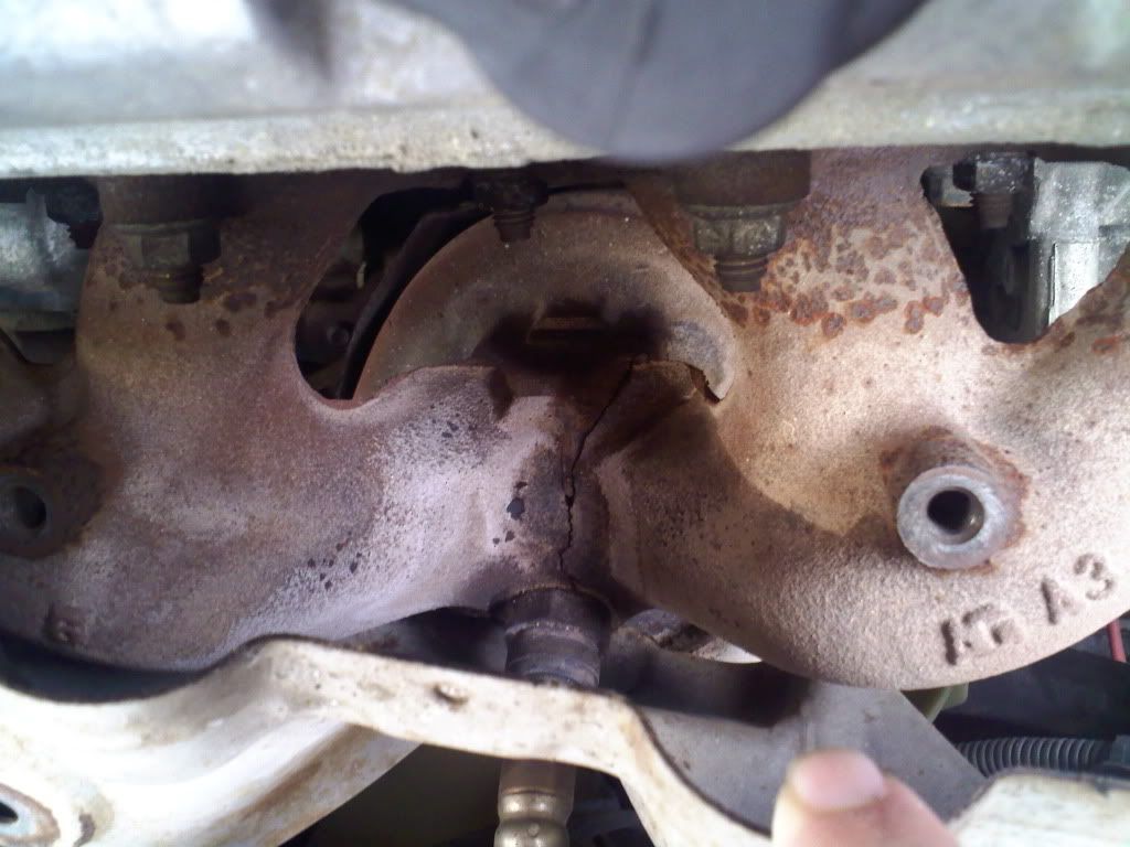 Honda civic exhaust manifold crack weld #7