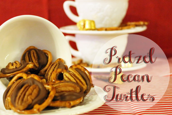 Pretzel Pecan Turtles at Poofy Cheeks Blog by Neathing Our Fest