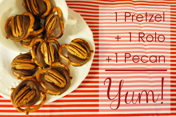 Pretzel Pecan Turtles at Poofy Cheeks Blog by Neathing Our Fest