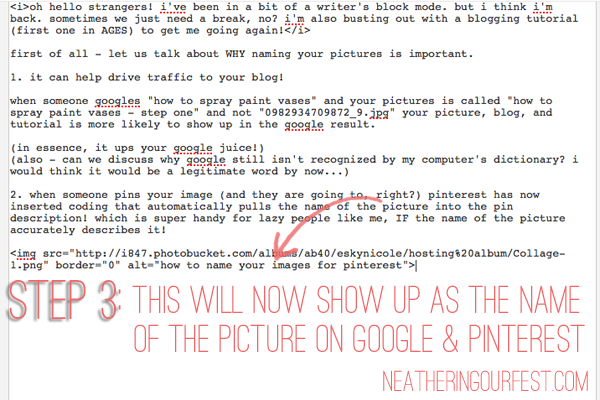 how to name your pictures for pinterest step three