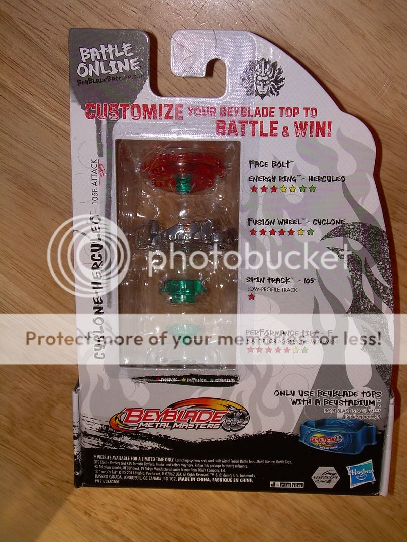   BEYBLADE Metal Masters CYCLONE HERCULEO BB 94 105F Top HTF  