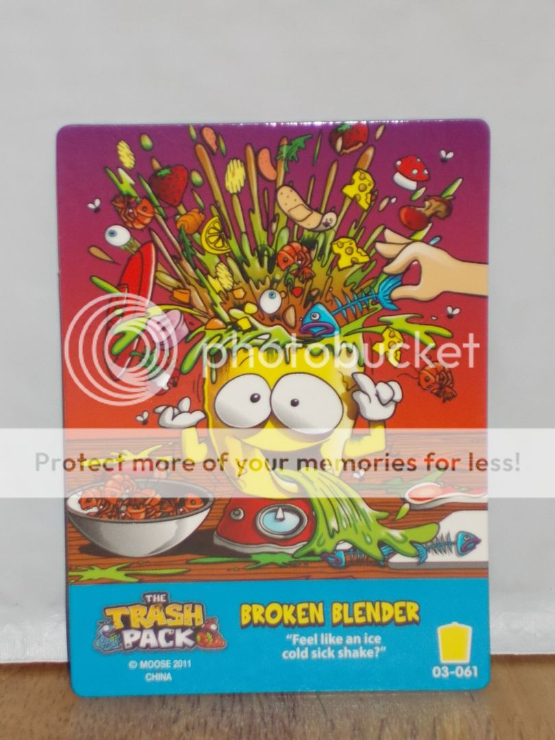 Moose Trash Pack Series 3 Trading Card Game Broken Blender 03 061 Glossy RARE