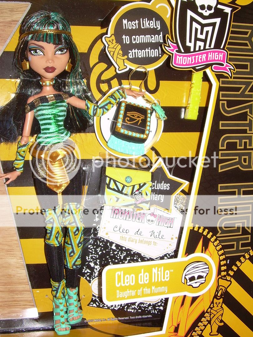 MONSTER HIGH Mattel Wave 2 CLEO DE NILE Doll NIB V7991  