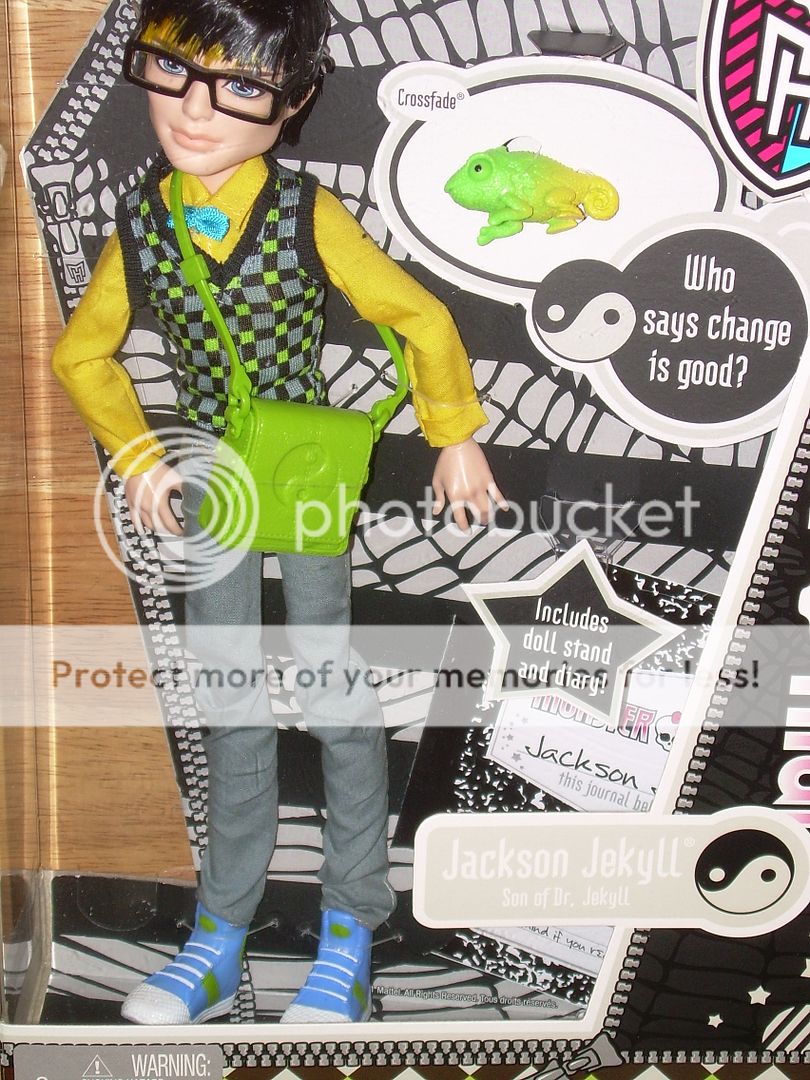 NIB Mattel MONSTER HIGH Boy Doll JACKSON JEKYLL w/ Pet Chameleon 