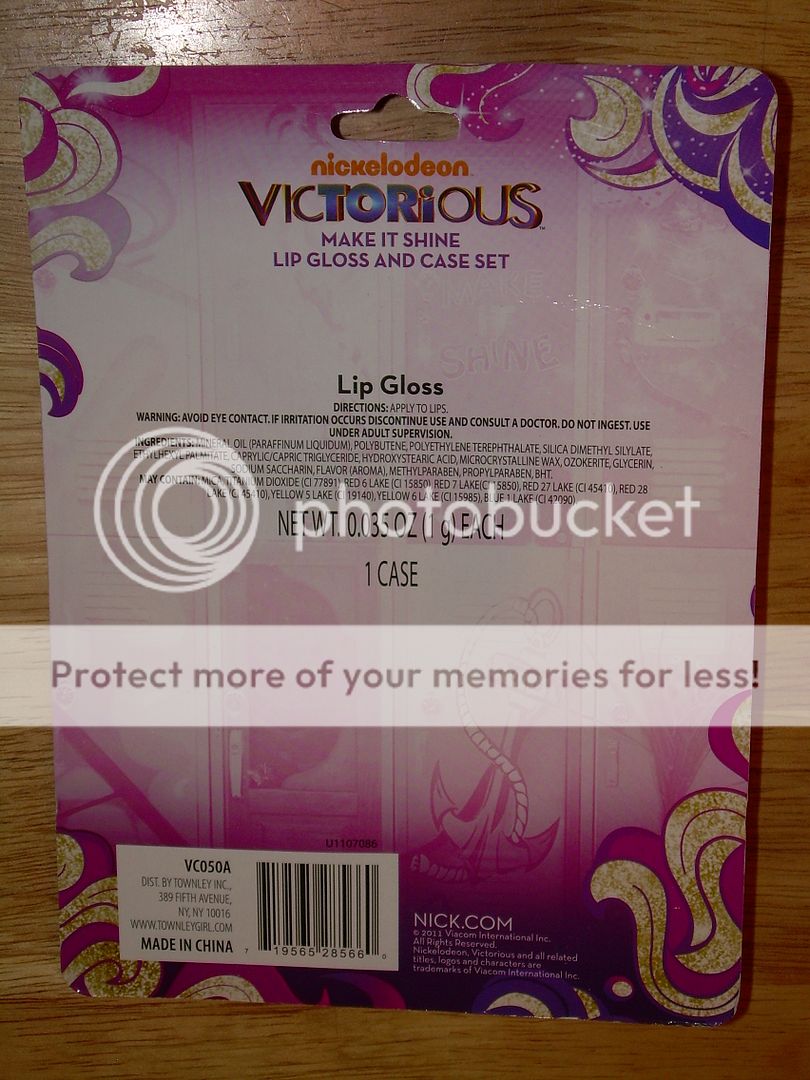 Nickelodeon VICTORIOUS Make It Shine Lip Gloss & Case Set Cosmetic Kit 