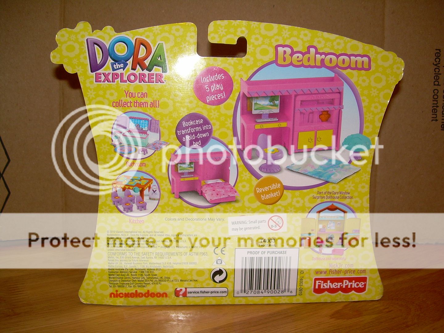   DORA THE EXPLORER BEDROOM Playset For Use With Dollhouse MOC  