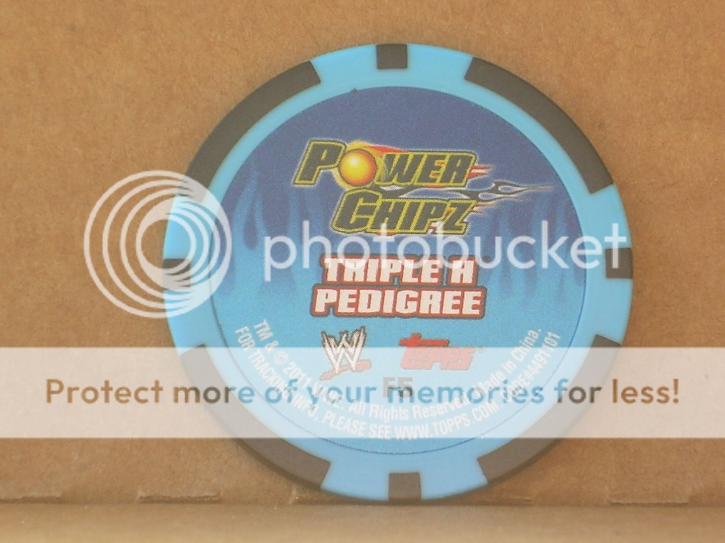 2011 Topps WWE Power Chipz TRIPLE H PEDIGREE F5 Chip  