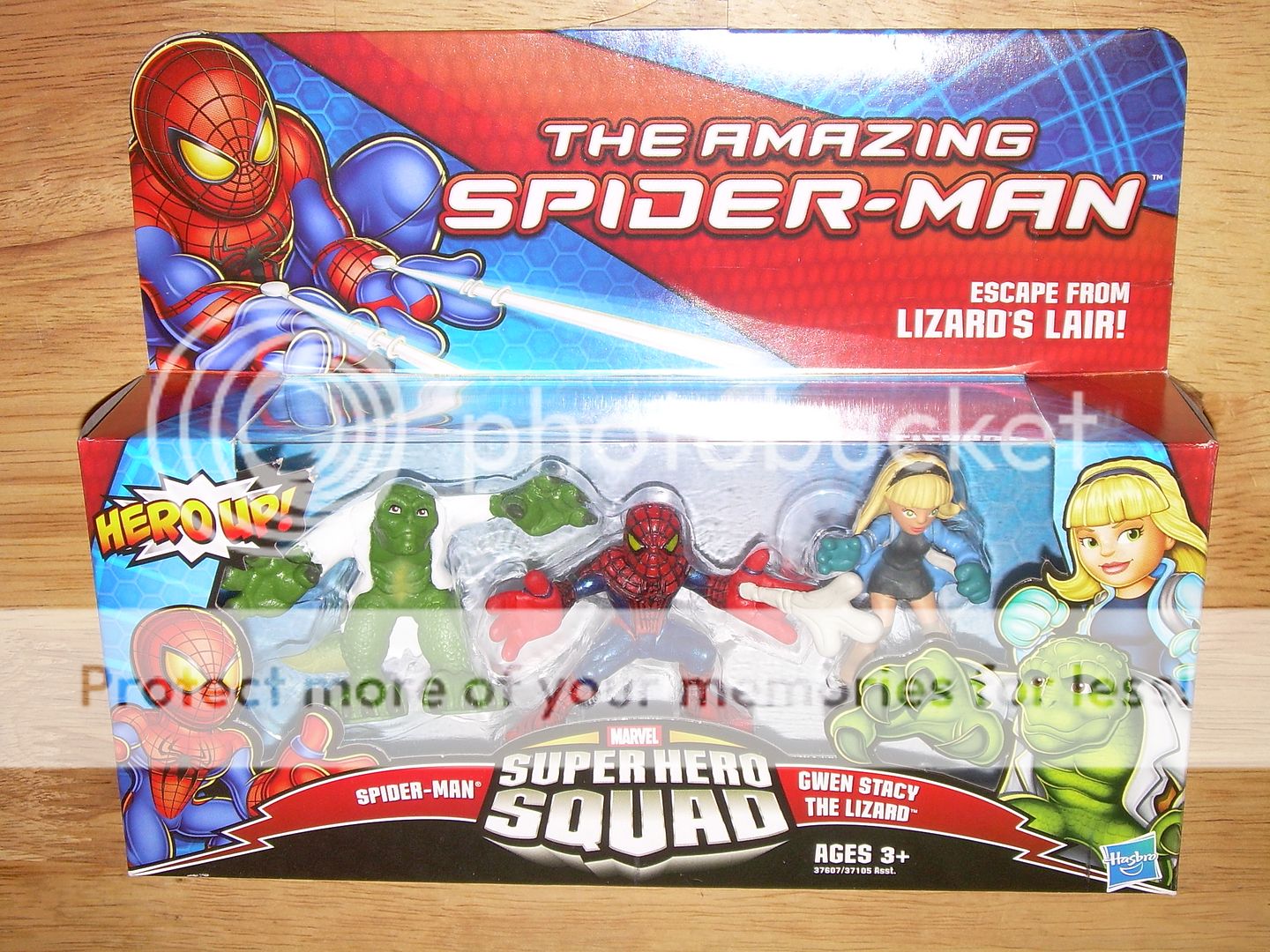 Hasbro Marvel Super Hero Squad The Amazing Spider Man w Lizard Gwen Stacy