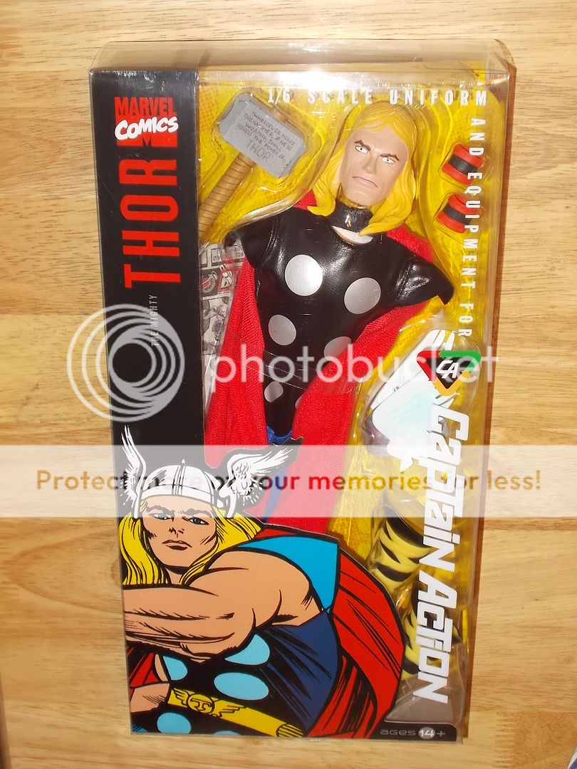 Captain Action Poseable Hero Figure 1 6 Scale Marvel Thor Hammer Uniform