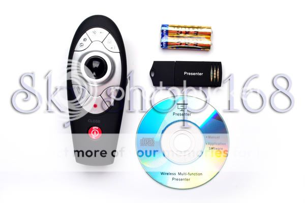 Wireless Remote Presenter Trackball Mouse Laser Pointer  